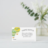 Carte D'accompagnement Raffin à couches à air chaud jaune et aqua (Debout devant)