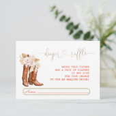 Carte D'accompagnement Raffin à couches de pousses florales Western Cowgi (Debout devant)