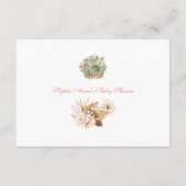 Carte D'accompagnement Raffin à couches de pousses florales Western Cowgi (Dos)