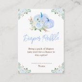 Carte D'accompagnement Raffin à couches florales Citrouilles bleues (Devant)