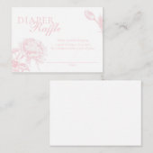 Carte D'accompagnement Raffin à couches florales rose et blanc (Devant / Derrière)