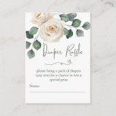 Carte D'accompagnement Raffin blanc et vert Rose (Devant)