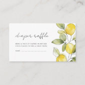 Carte D'accompagnement Raffin de Baby shower citron (Devant)