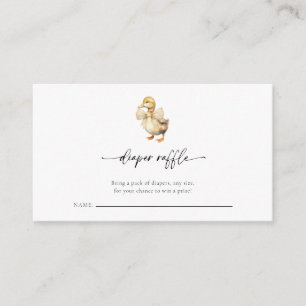 Carte D'accompagnement Raffin de Baby shower de canard rustique chic