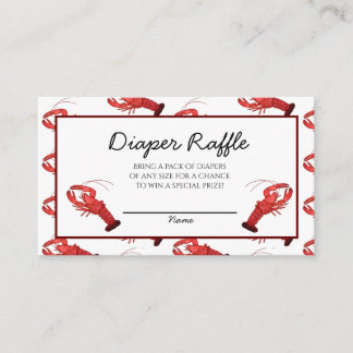 Carte D'accompagnement Raffin de Baby shower de langouste de Cajun Sud