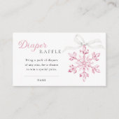 Carte D'accompagnement Raffin de Baby shower de nappe rose (Devant)