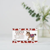 Carte D'accompagnement Raffin de Baby shower du cheval occidental (Debout devant)