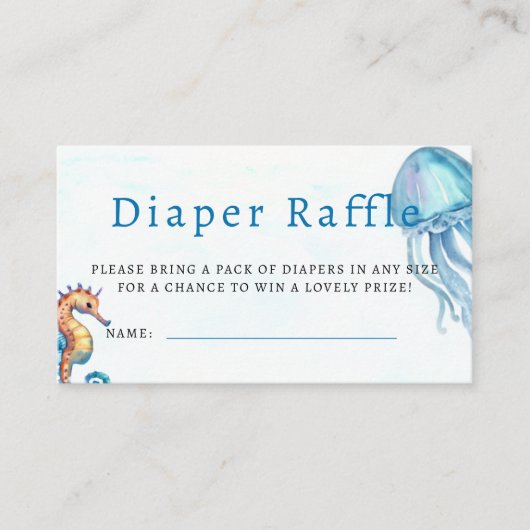 Carte D'accompagnement Raffin de couche sous Baby shower de garçon bleu C (Devant)