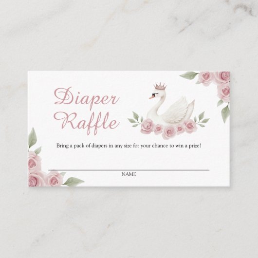 Carte D'accompagnement Raffin de couches de cygne (Devant)