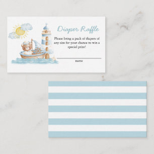 Carte D'accompagnement Raffin de la couche d'aquarelle de l'ours nautique