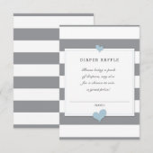 Carte D'accompagnement Raffin gris et bleu (Devant / Derrière)