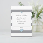 Carte D'accompagnement Raffin gris et bleu (Debout devant)