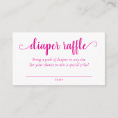 Carte D'accompagnement Raffin simple à chaud | Douche Magenta (Devant)