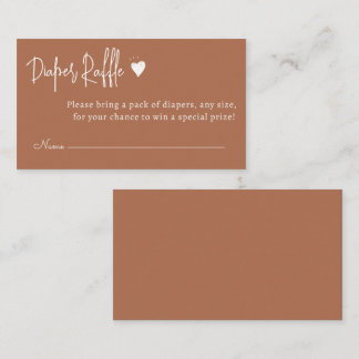 Carte D'accompagnement Raffle à couches neutre minimaliste pour les homme