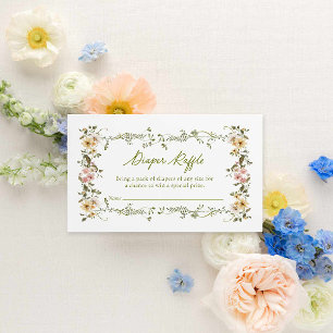 Carte D'accompagnement Raffle Baby shower de jardin