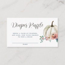 Raffle blanc Citrouille floral
