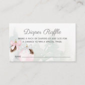 Carte D'accompagnement Raffle de Baby shower de la fille d'hiver (Devant)