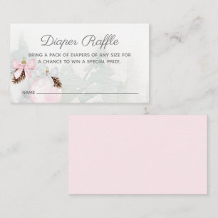 Carte D'accompagnement Raffle de Baby shower de la fille d'hiver