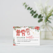Carte D'accompagnement Raffle de Baby shower de Noël Père Noël (Debout devant)