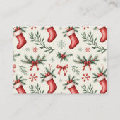 Carte D'accompagnement Raffle de Baby shower de Noël Père Noël (Dos)