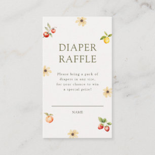 Carte D'accompagnement Raffle de couche de Baby shower cultivé localement