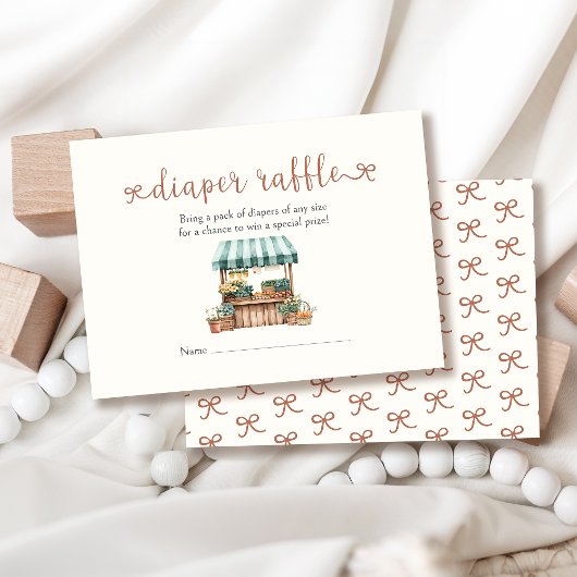 Carte D'accompagnement Raffle de couche de Baby shower cultivé localement