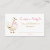 Carte D'accompagnement Raffle de couche de fille d'oie soie rose (Devant)