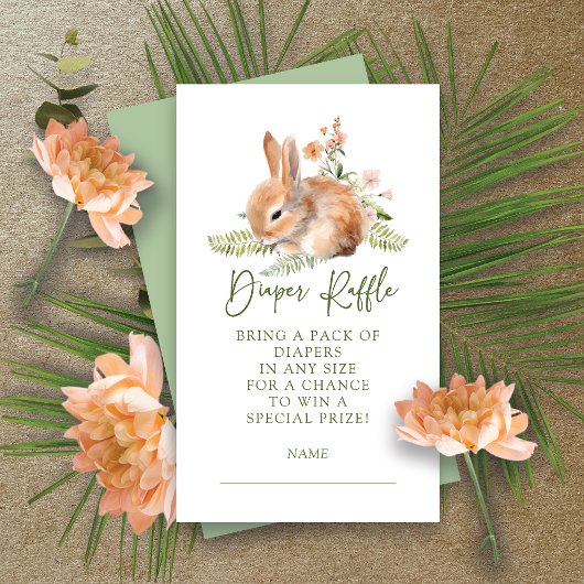 Carte D'accompagnement Raffle de couche de lapin délicieux de la nature