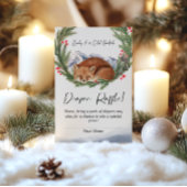 Carte D'accompagnement Raffle de couche d'hiver de Fox de bois à l'extéri