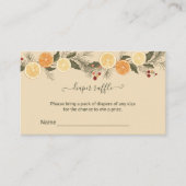 Carte D'accompagnement Raffle de couche moderne Citrus séché Noël (Devant)