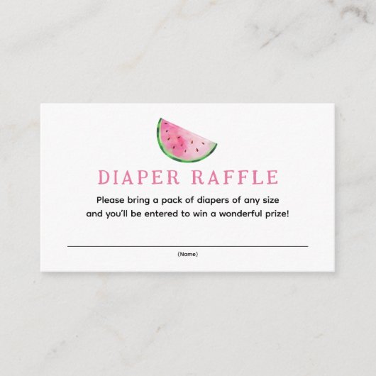 Carte D'accompagnement Raffle de couches de pastèque (Devant)