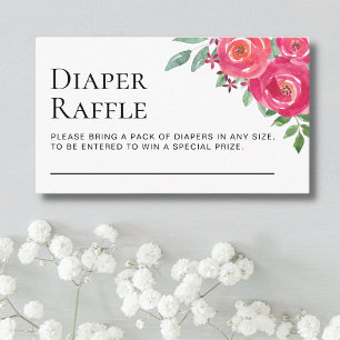 Carte D'accompagnement Raffle de couches florales