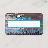 Carte D'accompagnement Raffle de couches Hip hop bleu et noir urbain (Dos)