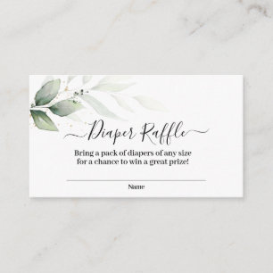 Carte D'accompagnement Raffle de couches minimalistes