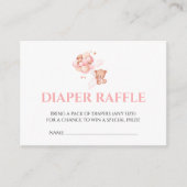 Carte D'accompagnement Raffle de couches nous pouvons attendre hâte rose (Devant)