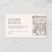 Carte D'accompagnement Raffle de couches Paris Baby shower pâtisserie (Devant)