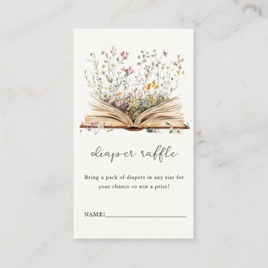 Carte D'accompagnement Raffle de couches | Réserver Baby shower à thème (Devant)