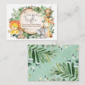 Carte D'accompagnement Raffle de couches sauvages de la Jungle de verdure (Devant / Derrière)
