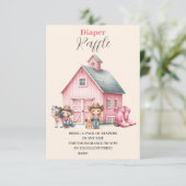 Carte D'accompagnement Raffle de diappeur de bébé de l'aquarelle occident (Debout devant)