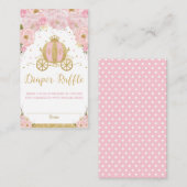 Carte D'accompagnement Raffle de la couche florale rose pâle de Princess (Devant / Derrière)