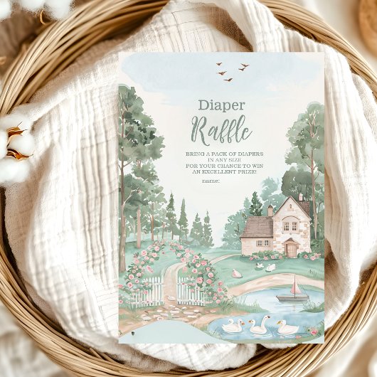 Carte D'accompagnement Raffle Diapper Princesse Swan