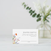 Carte D'accompagnement Raffle Fleur sauvage coloré (Debout devant)