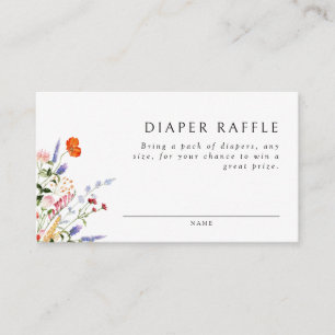 Carte D'accompagnement Raffle Fleur sauvage coloré