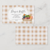 Carte D'accompagnement Raffle Légume du marché agricole à couches cultivé (Devant / Derrière)