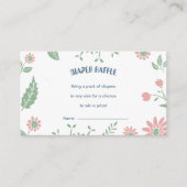 Carte D'accompagnement Raffle Pastel Floral Diaper modifiable (Devant)