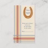 Carte D'accompagnement Raffle Rustique Western Horseshoe Baby shower (Devant)