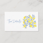 Carte D'accompagnement Rafraîchir les vignes de citron bleu et jaune les  (Devant)