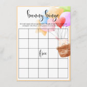 Carte D'accompagnement Rainbow Balloon Bunny Bingo Jeu (Devant)