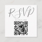 Carte D'accompagnement Rainbow Fade Simple Chic QR Code Mariage RSVP (Devant)