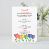 Carte D'accompagnement Rainbow FLOWER GAY Lesbian DETAILS MARIAGE (Debout devant)